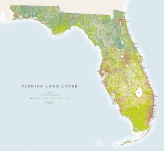Florida Land Cover Fine Art Print Map